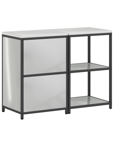 Set di Stoccaggio per Cucina 2 pcs Argento Acciaio zincato