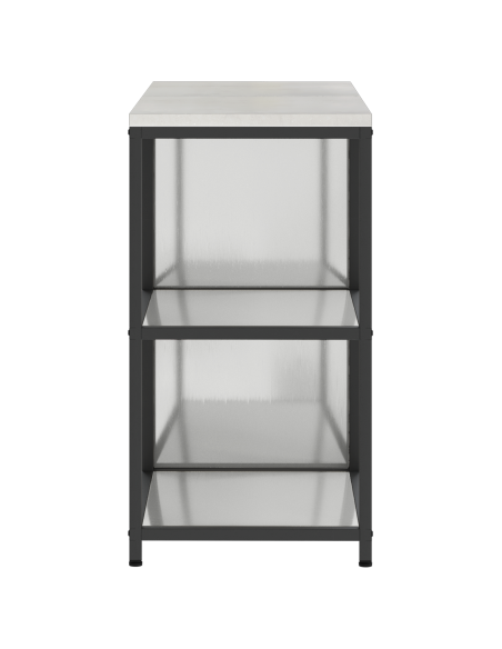 Set di Stoccaggio per Cucina 2 pcs Argento 120 x 50 x 92 cm