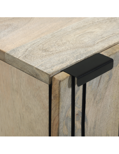 Sideboard Bianco 40 x 33 x 75 cm legno massello di mango