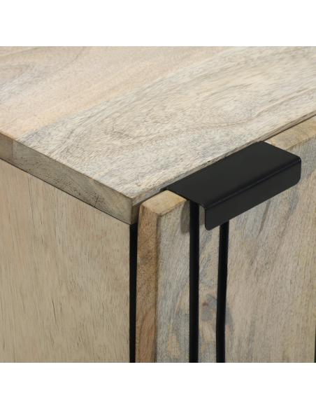 Sideboard Bianco 40 x 33 x 75 cm legno massello di mango