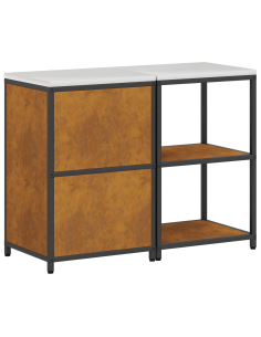 Set di Stoccaggio per Cucina con lo scaffale 2 pcs Ruggine 2