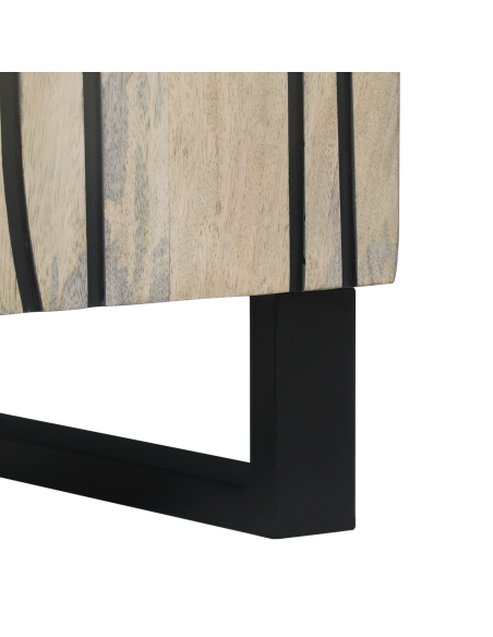 Sideboard Bianco 40 x 33 x 75 cm legno massello di mango