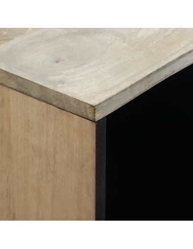 Credenza Bianco 80 x 33 x 75 cm legno massello di mango