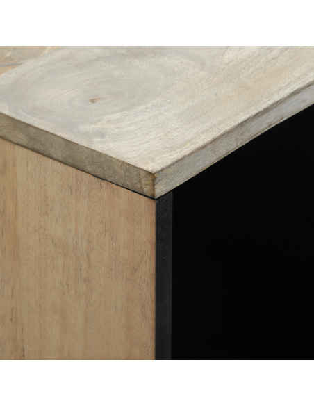 Credenza Bianco 80 x 33 x 75 cm legno massello di mango