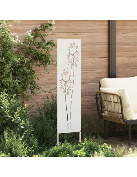 Pannello Decorativo da Giardino Bianco 32 x 140 cm