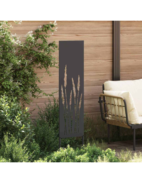 Pannello Decorativo da Giardino Nero 32 x 140 cm
