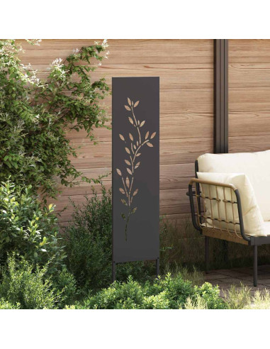 Schermo per privacy in giardino Floreale Nero 32 x 140 cm