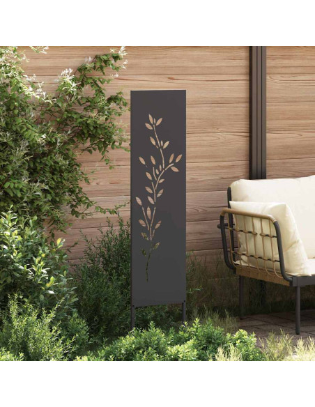 Pannello Decorativo da Giardino Nero 32 x 140 cm