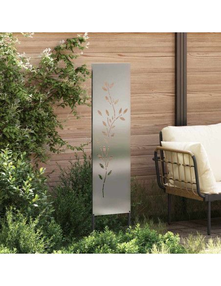 Pannello Decorativo da Giardino Argento 32 x 140 cm