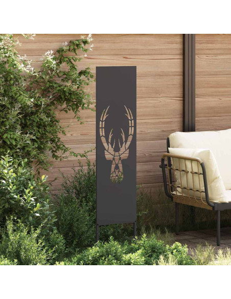 Pannello Decorativo da Giardino Nero 32 x 140 cm