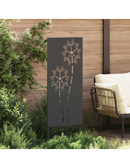 Pannello Decorativo da Giardino Nero 50 x 140 cm