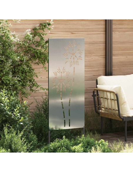 Pannello Decorativo da Giardino Argento 50 x 140 cm