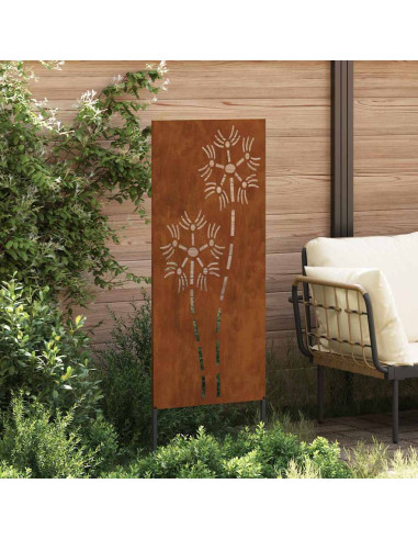Schermo per privacy in giardino Traforo Ruggine 50 x 140 cm
