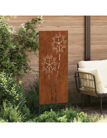 Schermo per privacy in giardino Traforo Ruggine 50 x 140 cm