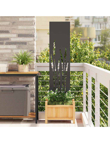 Pannello Decorativo da Giardino Nero 32 x 140 cm