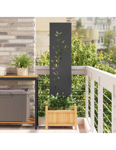 Pannello Decorativo da Giardino Nero 32 x 140 cm