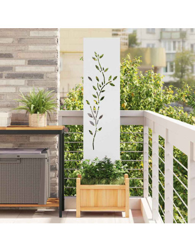 Schermo per privacy in giardino Floreale Bianco 32 x 140 cm