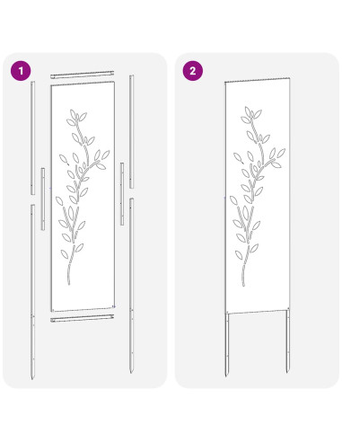 Schermo per privacy in giardino Floreale Argento 32 x 140 cm