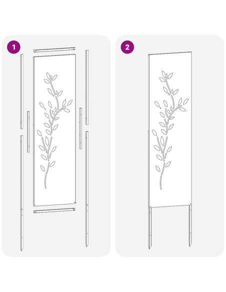 Schermo per privacy in giardino Floreale Argento 32 x 140 cm