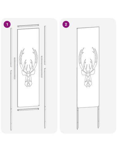 Schermo per privacy in giardino Ruggine 32 x 140 cm