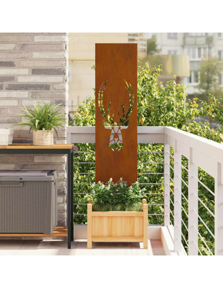 Pannello Decorativo da Giardino Ruggine 32 x 140 cm