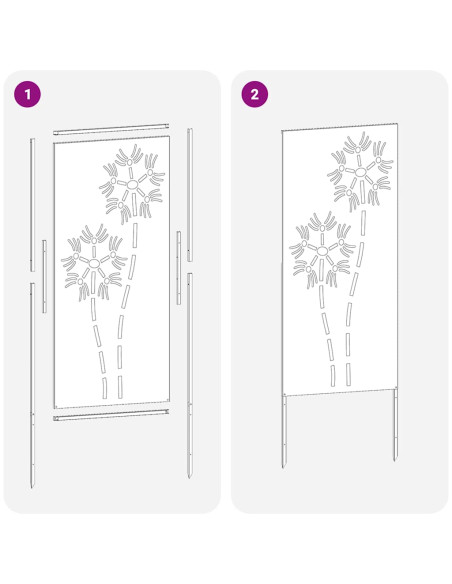 Pannello Decorativo da Giardino Ruggine 50 x 140 cm