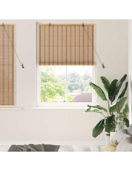 Tenda a rullo con tende Natura 120 x 160 cm Bambù
