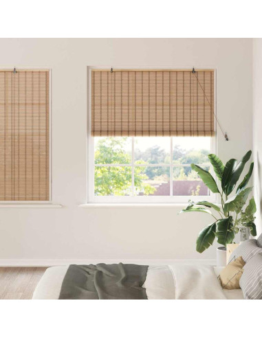 Tenda a rullo con tende Natura 140 x 160 cm Bambù
