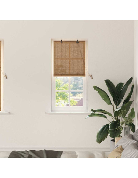 Tenda a rullo con tende Marrone 60 x 160 cm Bambù