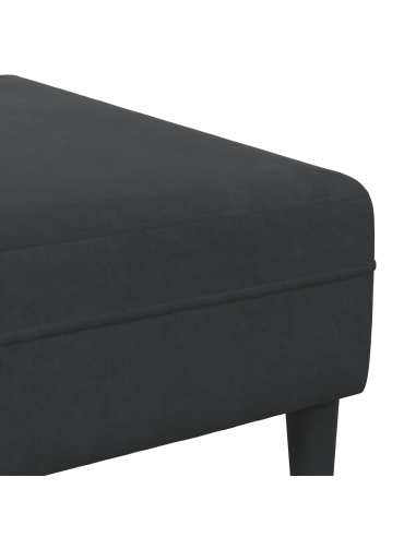 Divano con cuscino 3 pcs Nero Velluto