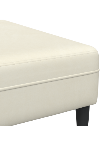 Divano con cuscino 3 pcs Crema Velluto