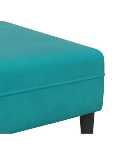 Divano con cuscino 3 pcs Turchese Velluto 2