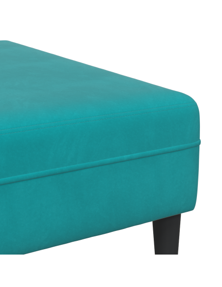 Divano in Velluto con cuscino con cuscino 3 pcs Turchese 208 cm Velluto