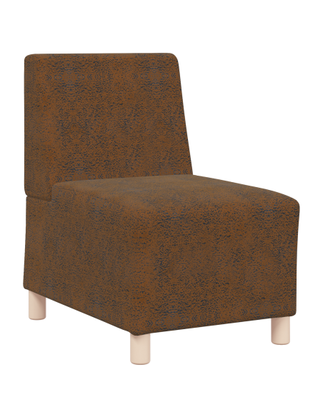 Poltrona Sofa 2 pcs Marrone 55 cm Pelle scamosciata sintetica