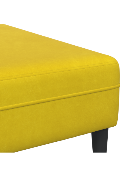 Divano in Velluto con cuscino con cuscino 3 pcs Giallo 208 cm Velluto