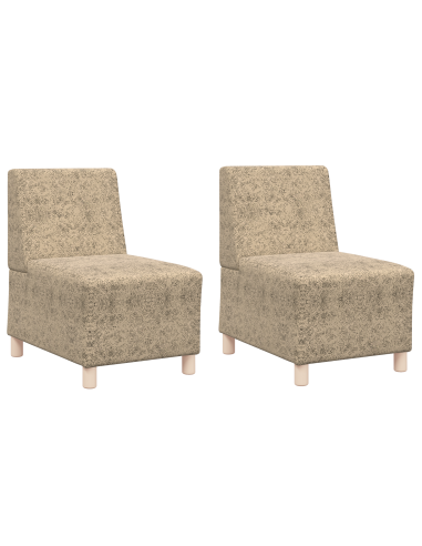 Unità di Divano Modulare Senza Braccioli 2 pcs Grigio chiaro