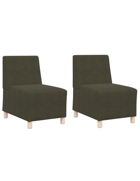 Poltrona Sofa 2 pcs Verde 55 cm Pelle scamosciata sintetica