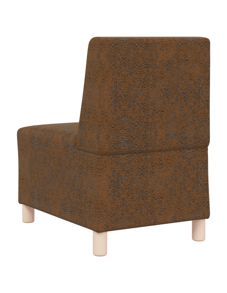 Poltrona Sofa 3 pcs Marrone 55 cm Pelle scamosciata sintetica