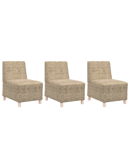 Poltrona Sofa con cuscino 3 pcs Grigio chiaro 55 cm