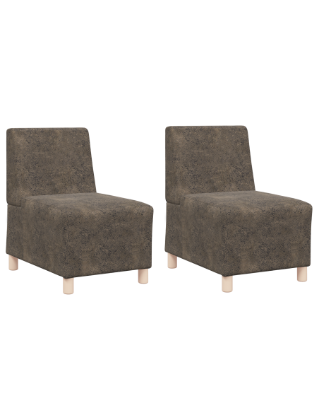 Poltrona Sofa con cuscino 2 pcs Grigio scuro 55 cm