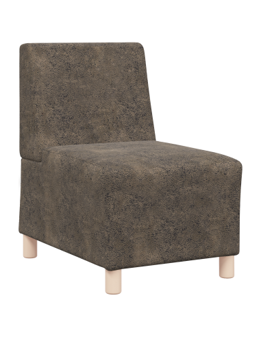 Unità di Divano Modulare Senza Braccioli 2 pcs Grigio scuro