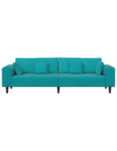 Divano con cuscino Turchese 250 x 77 x 76 cm Velluto