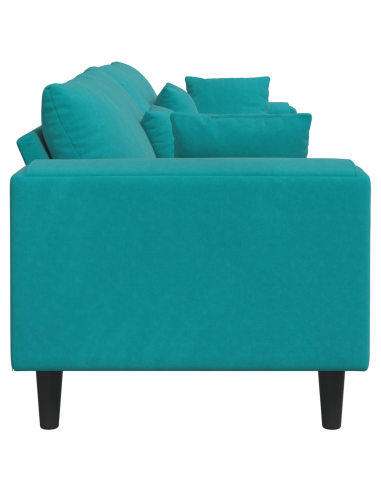 Divano con cuscino Turchese 250 x 77 x 76 cm Velluto