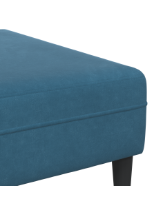 Divano con cuscino 3 pcs Blu Velluto 2