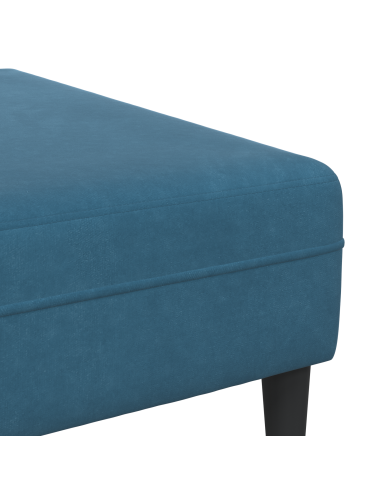 Divano con cuscino 3 pcs Blu Velluto