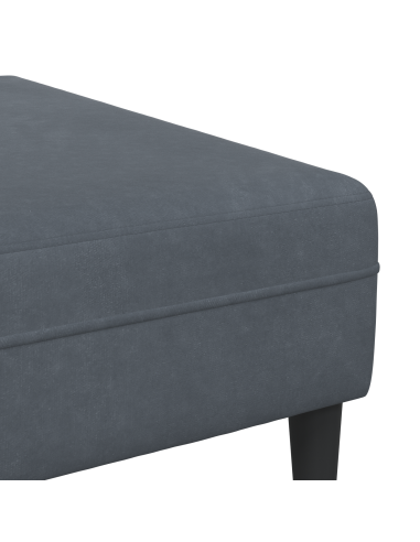 Divano con cuscino 3 pcs Grigio scuro Velluto