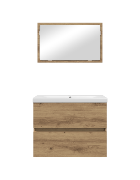 Set di mobili per il bagno 3 pcs Rovere nero 60 x 38.5 x 45 cm