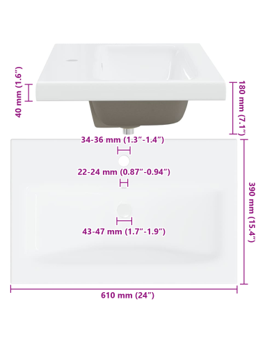 Set di mobili per il bagno con cassetto 3 pcs Legno vecchio