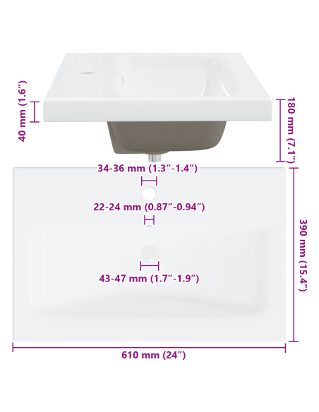 Set di mobili per il bagno con cassetto 3 pcs Legno vecchio