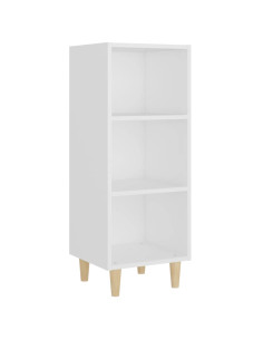 Credenza Bianca 34,5x32,5x90 cm in Legno Multistrato